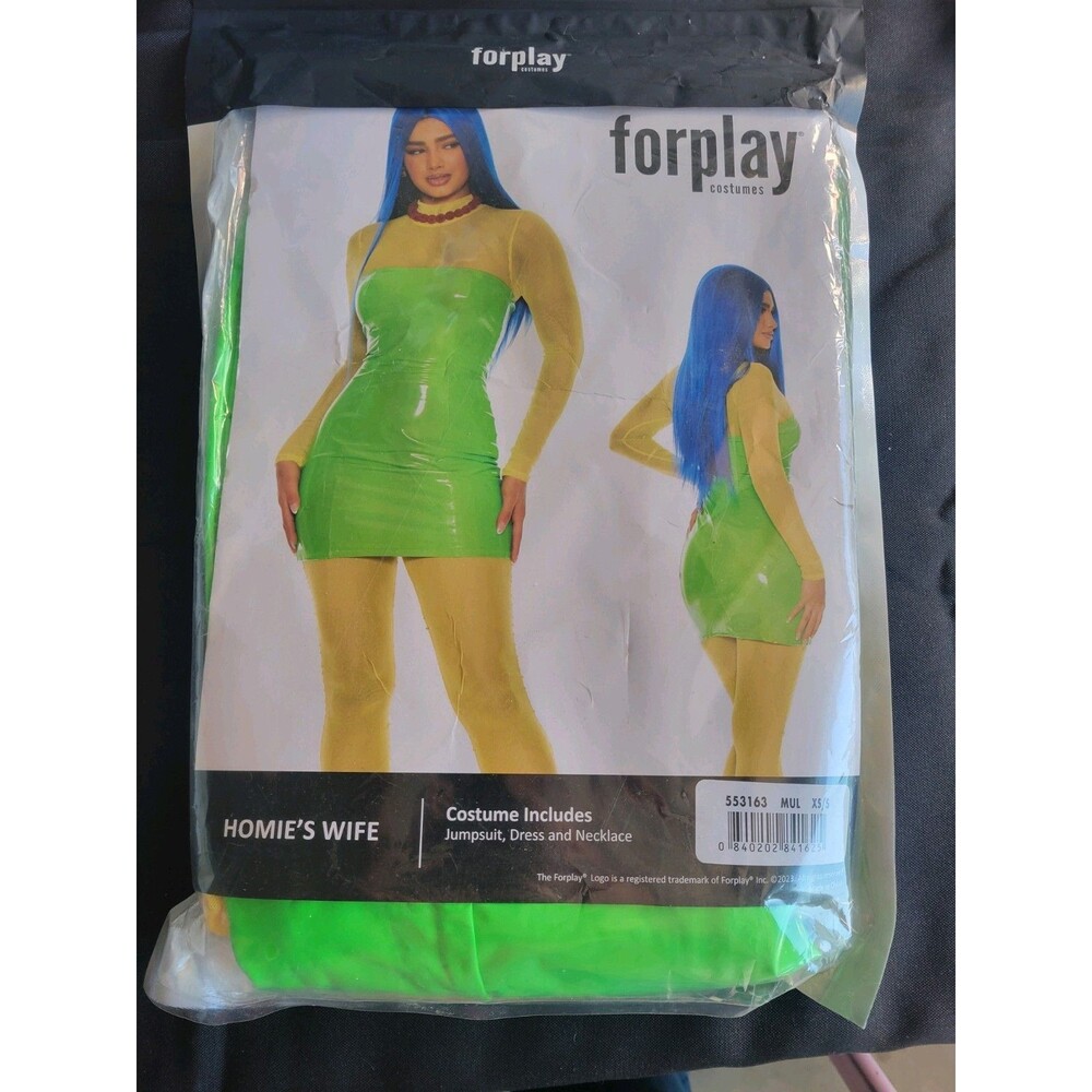 Forplay Homie’s Wife Costume XS/S Green Dress Jumpsuit New Sealed